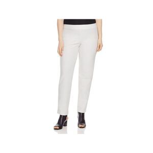 EILEEN FISHER Womens Ivory Stretch Straight leg Pants Plus 1X